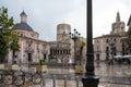 Architectural detail of the Plaza de la Virgen in the downtown of the city of Valencia, Spain Royalty Free Stock Photo